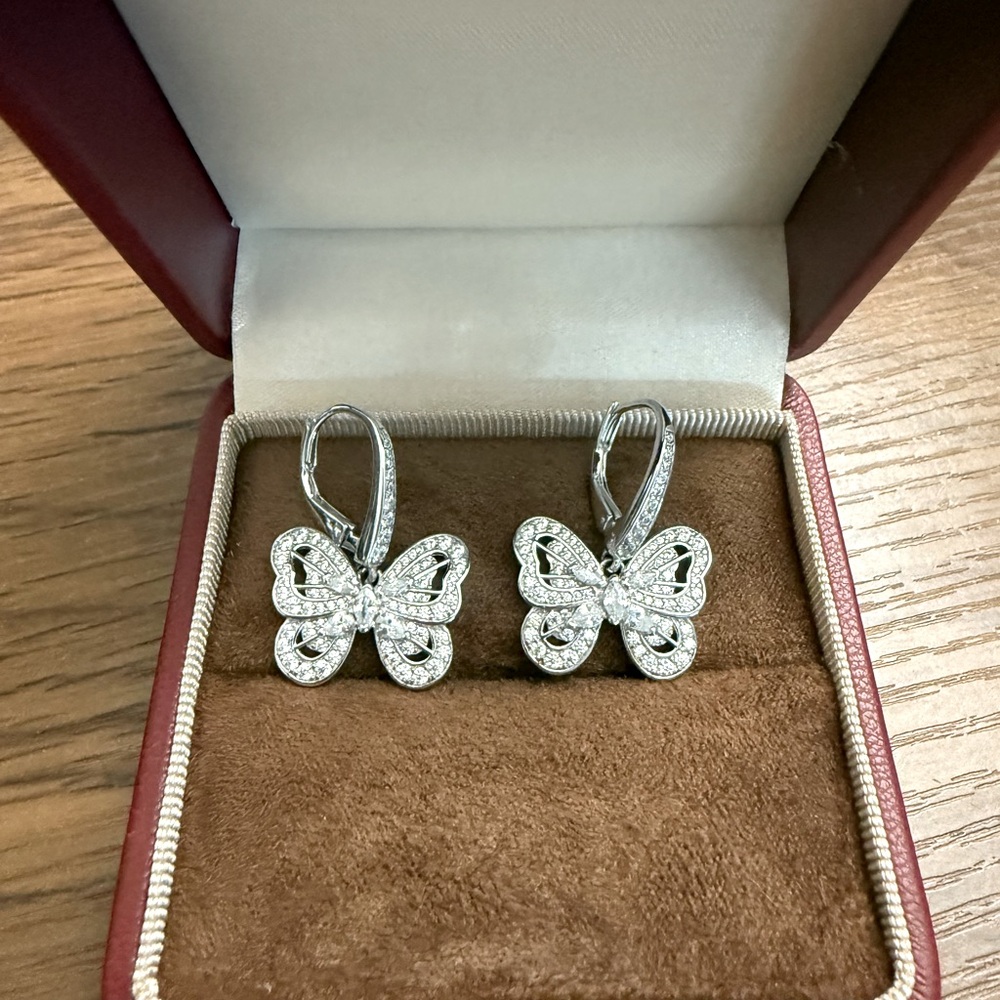 Lab grown diamond Butterfly Earrings